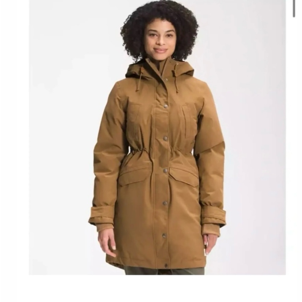 Women's Brown Hooded The North Face Parka Jacket